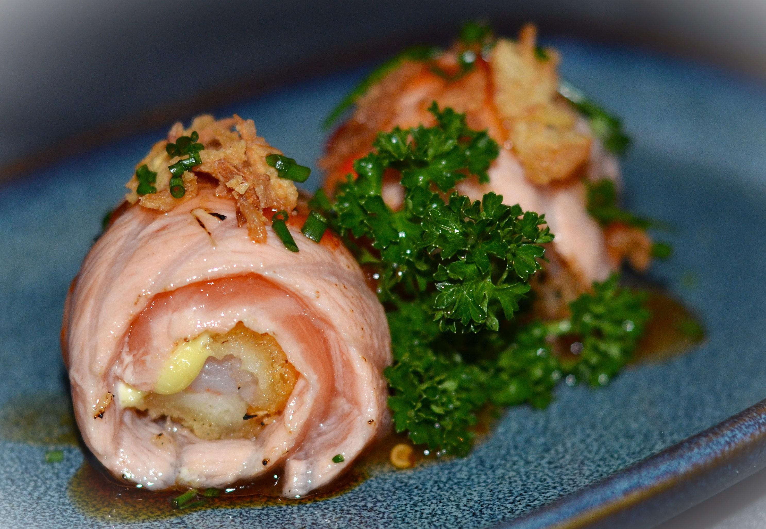Tempura Salmon Aburi (2 stuks) - sushi image